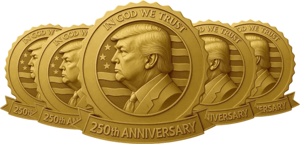 Trump 250th Anniversary Golden Badge