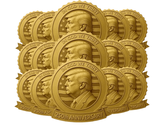 Trump 250th Anniversary Golden Badge